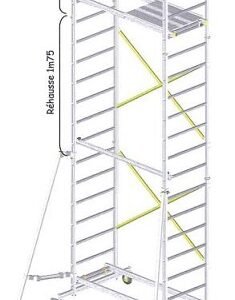 41 -  Echafaudage alu ext 4.50/6 m (noir) | P | BRICO